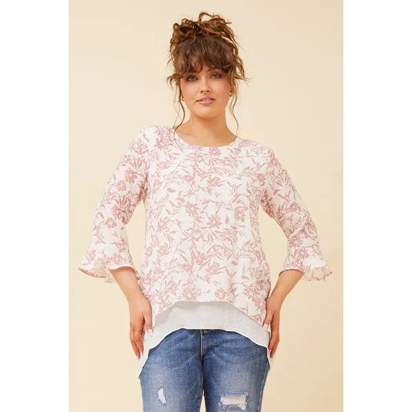 RUMI DOUBLE LAYER FLORAL TOP