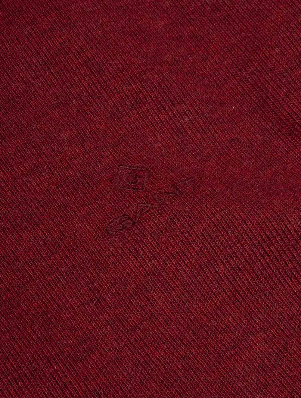 Sacker Rib Half Zip Dark Burgundy Melange