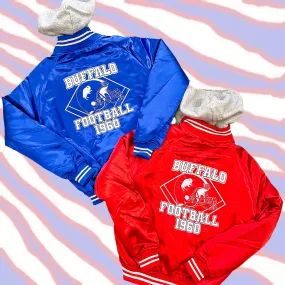 Satin Varsity Bomber Jacket