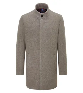 Skopes Men's Plus Size Classic Style Overcoat In Oatmeal Size 2Xl-5Xl