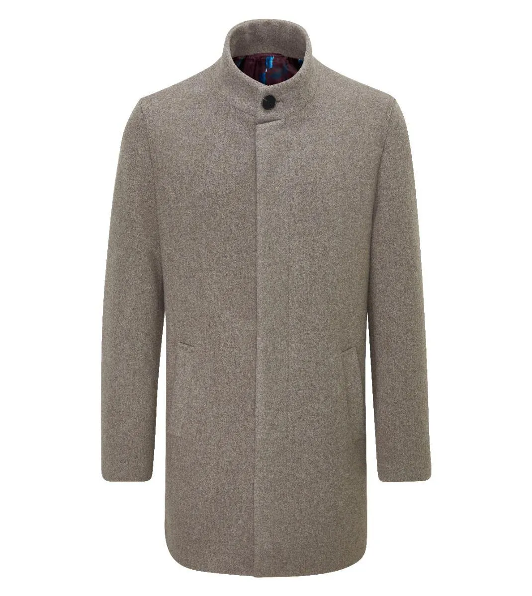 Skopes Men's Plus Size Classic Style Overcoat In Oatmeal Size 2Xl-5Xl