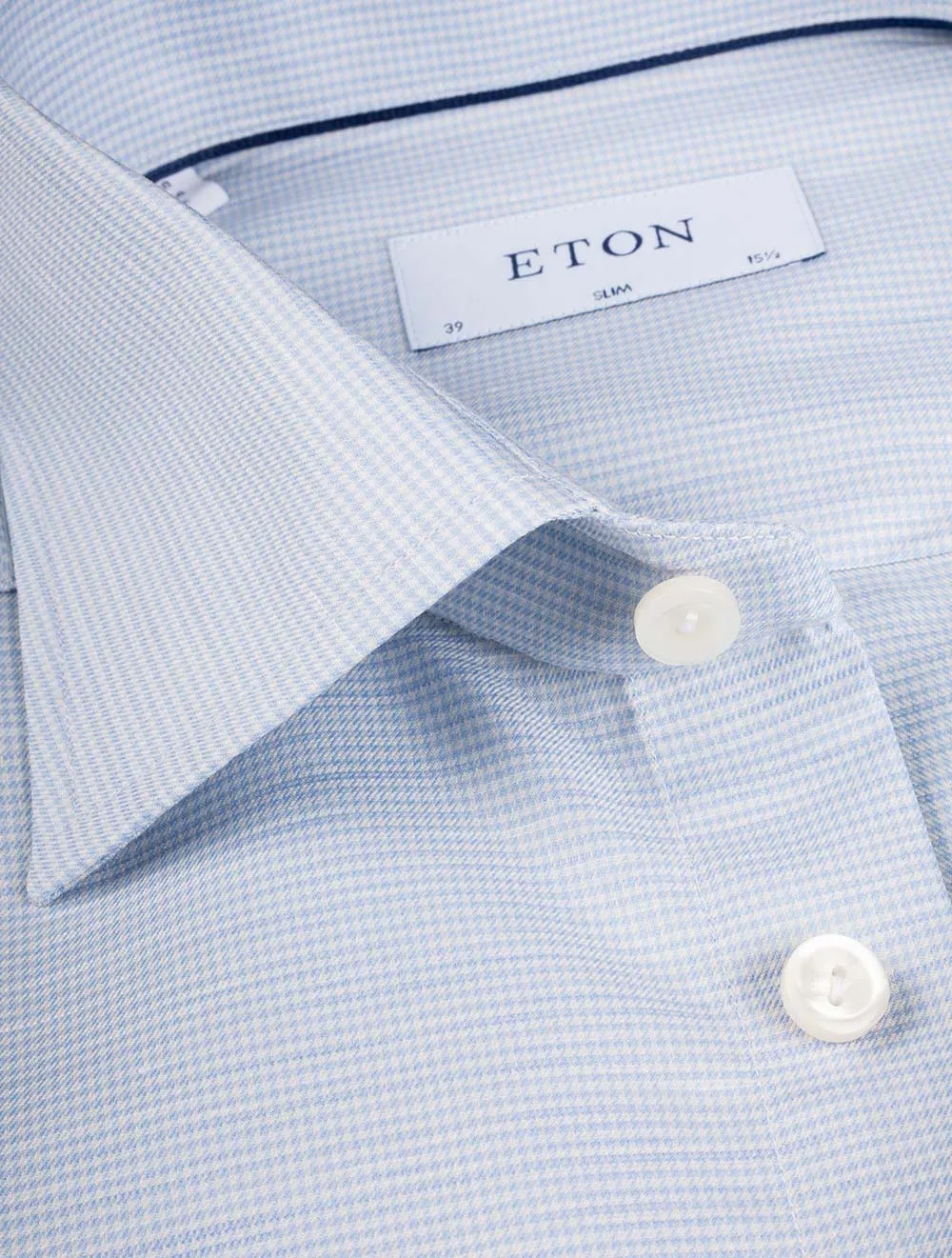Slim Fit Puppytooth Formal Shirt Blue
