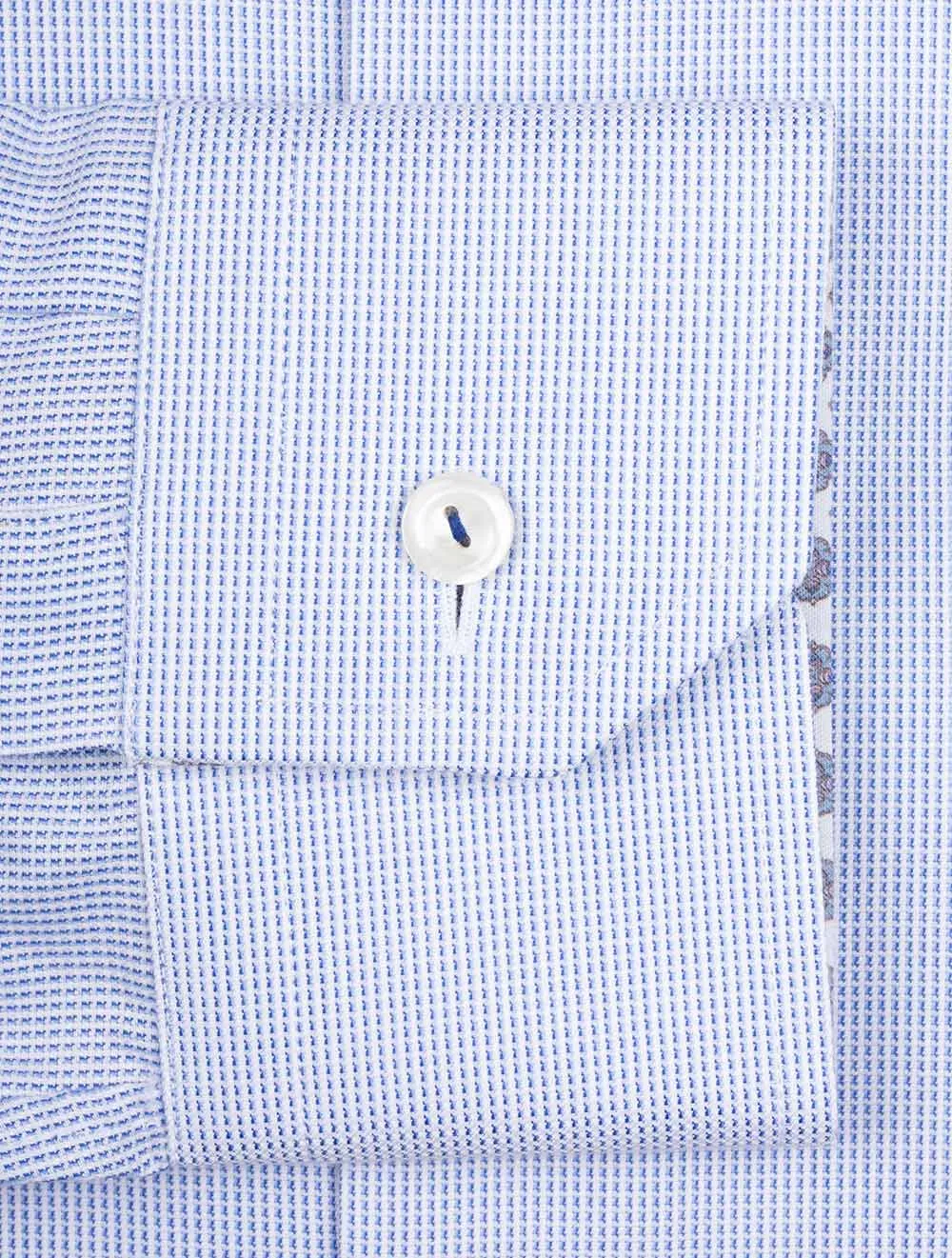 Slim Pattern Inlay Shirt Navy