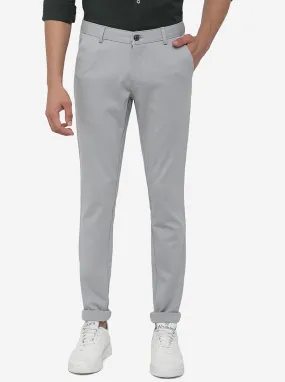 Steel Grey Solid Venice Fit Casual Trouser | JadeBlue