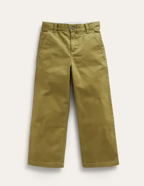 Straight Leg Chinos-Green Olive