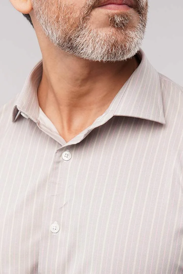 Striped Shirt - Beige