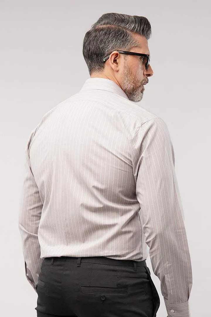 Striped Shirt - Beige
