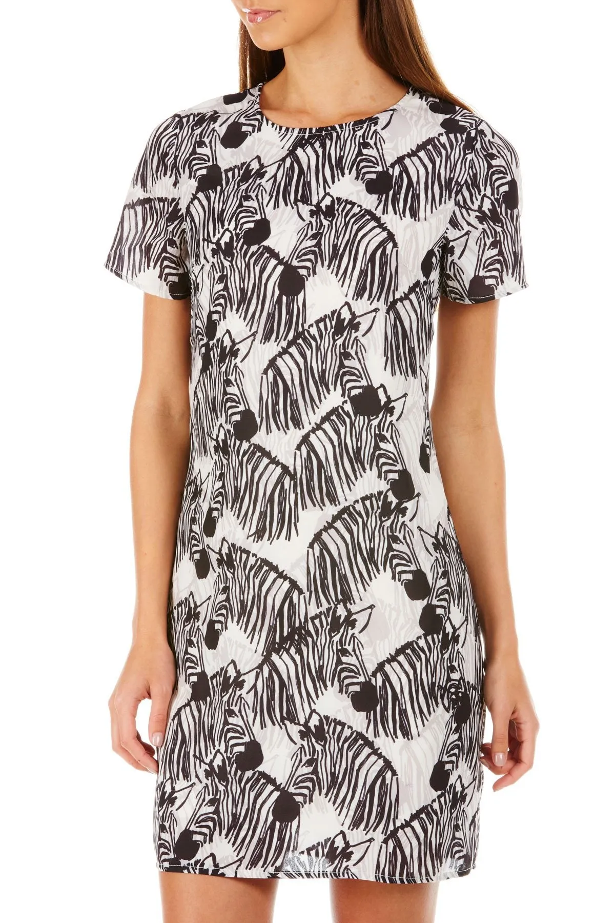 Sugarhill Boutique Women's Lara Zebra Party Tunic Dress