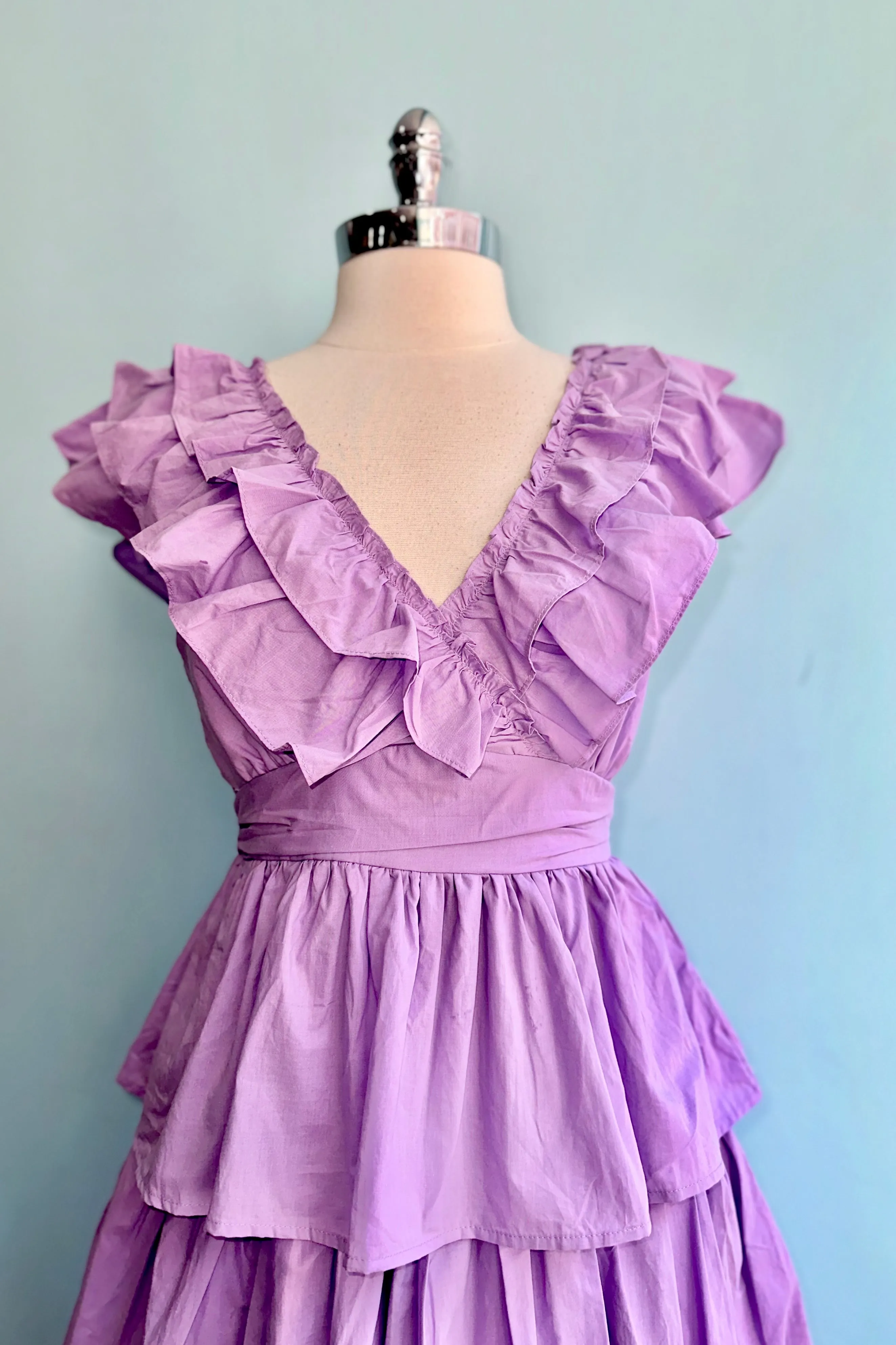 Sweet Lilac Layered Ruffle Tiered Maxi Dress