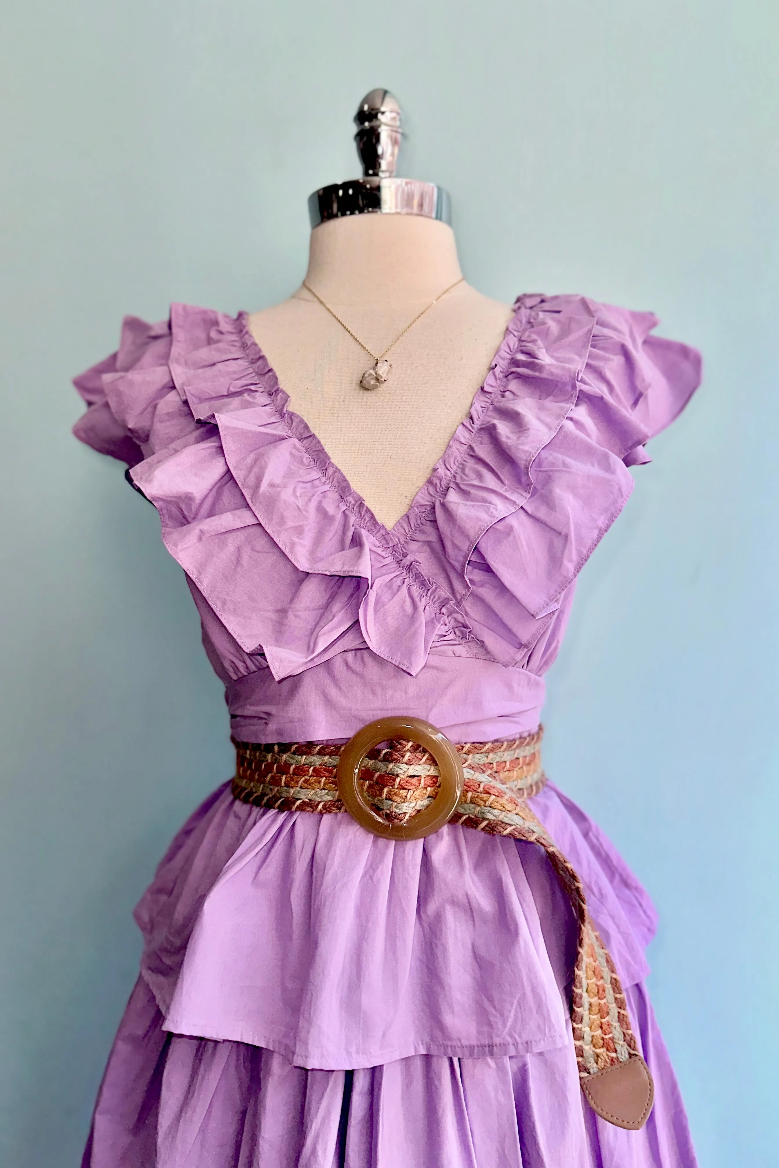 Sweet Lilac Layered Ruffle Tiered Maxi Dress