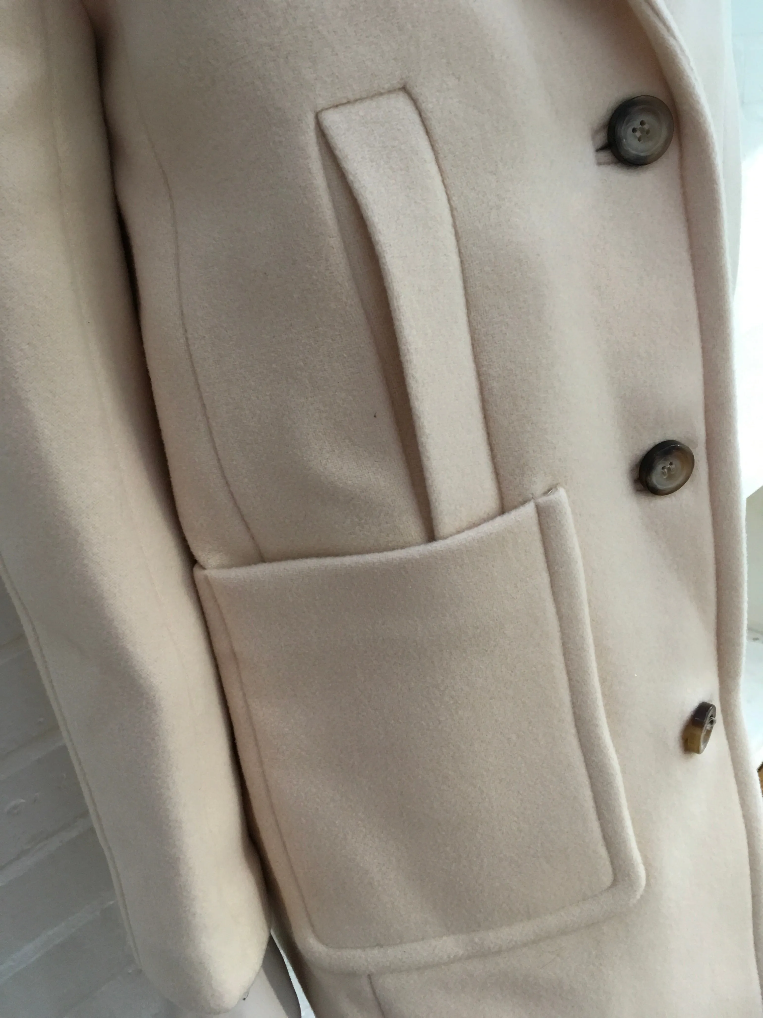 TARA JARMON Wool Raccoon Fur Detachable Lining COAT JACKET Ladies