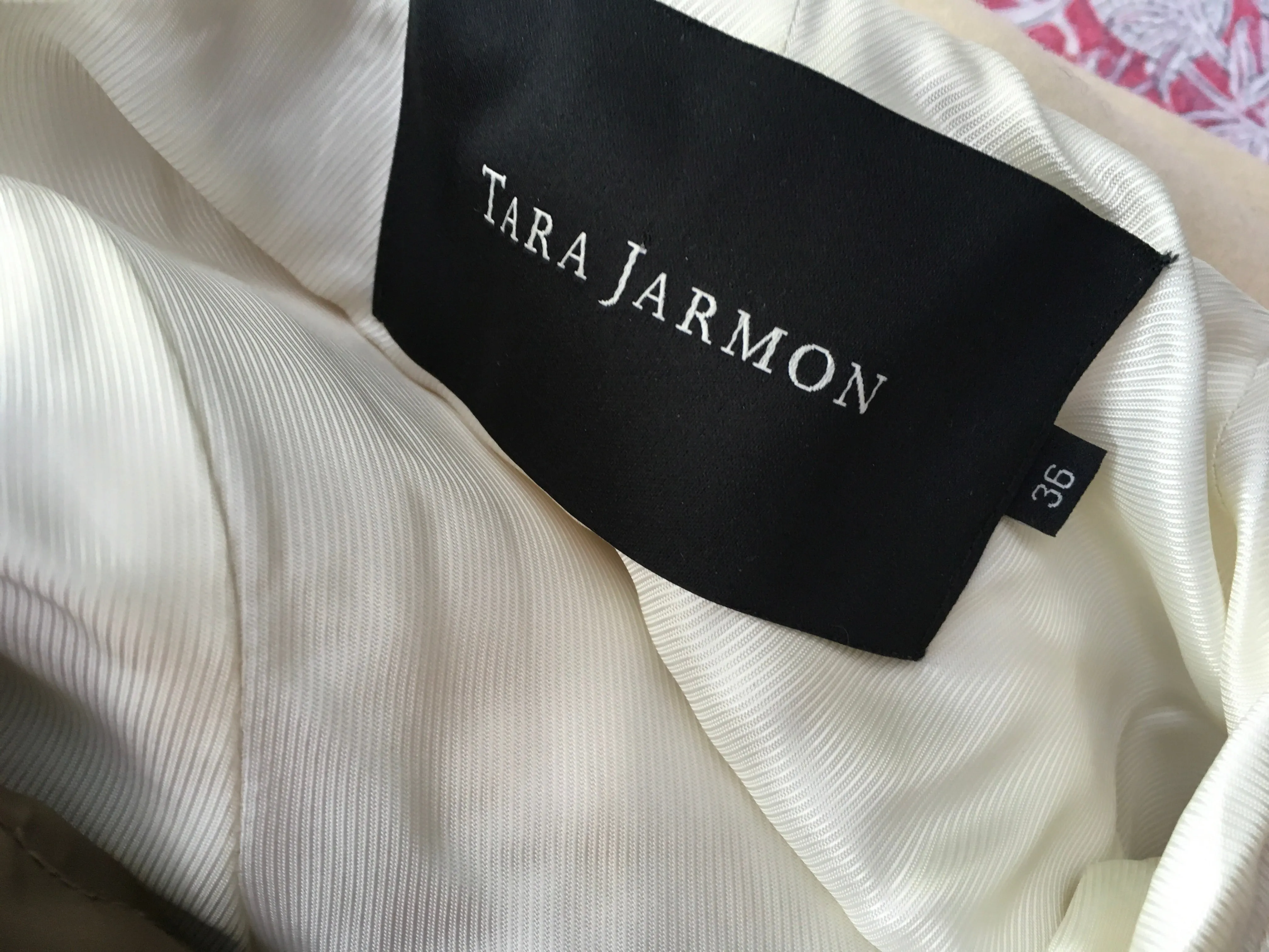 TARA JARMON Wool Raccoon Fur Detachable Lining COAT JACKET Ladies