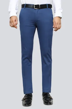 Teal Cotton Smart Fit Trouser
