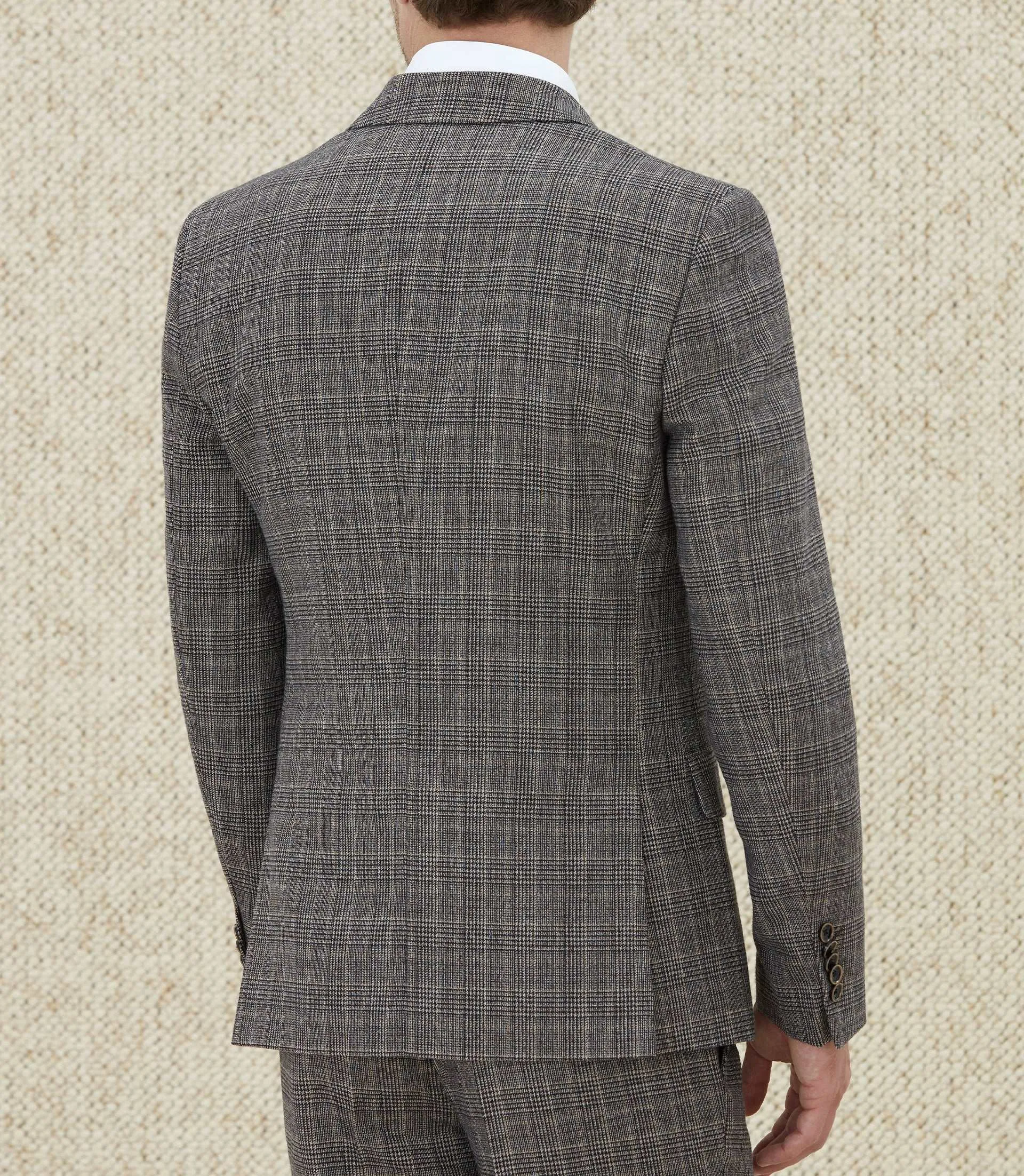 Veste ville Prince de Galles beige "Empreinte"