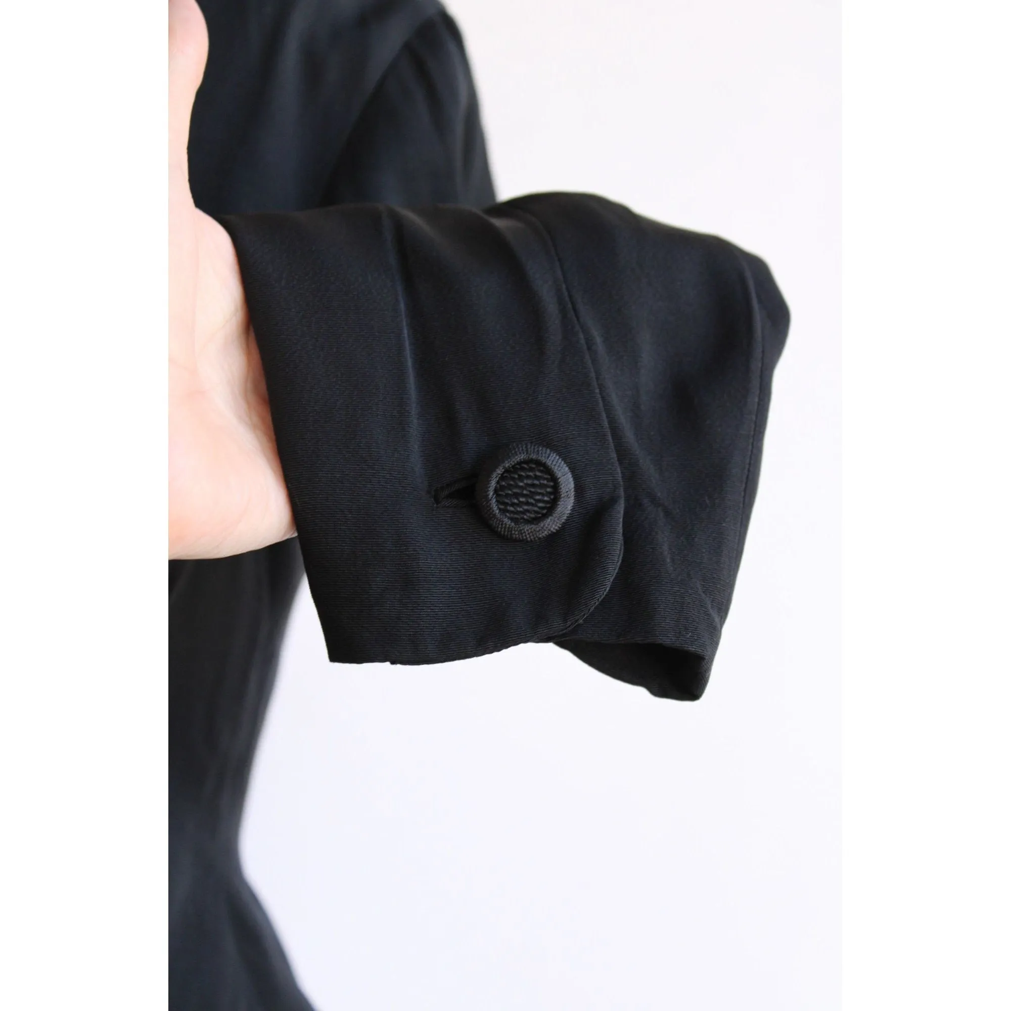 Vintage 1950s Black Rayon New Look Jacket