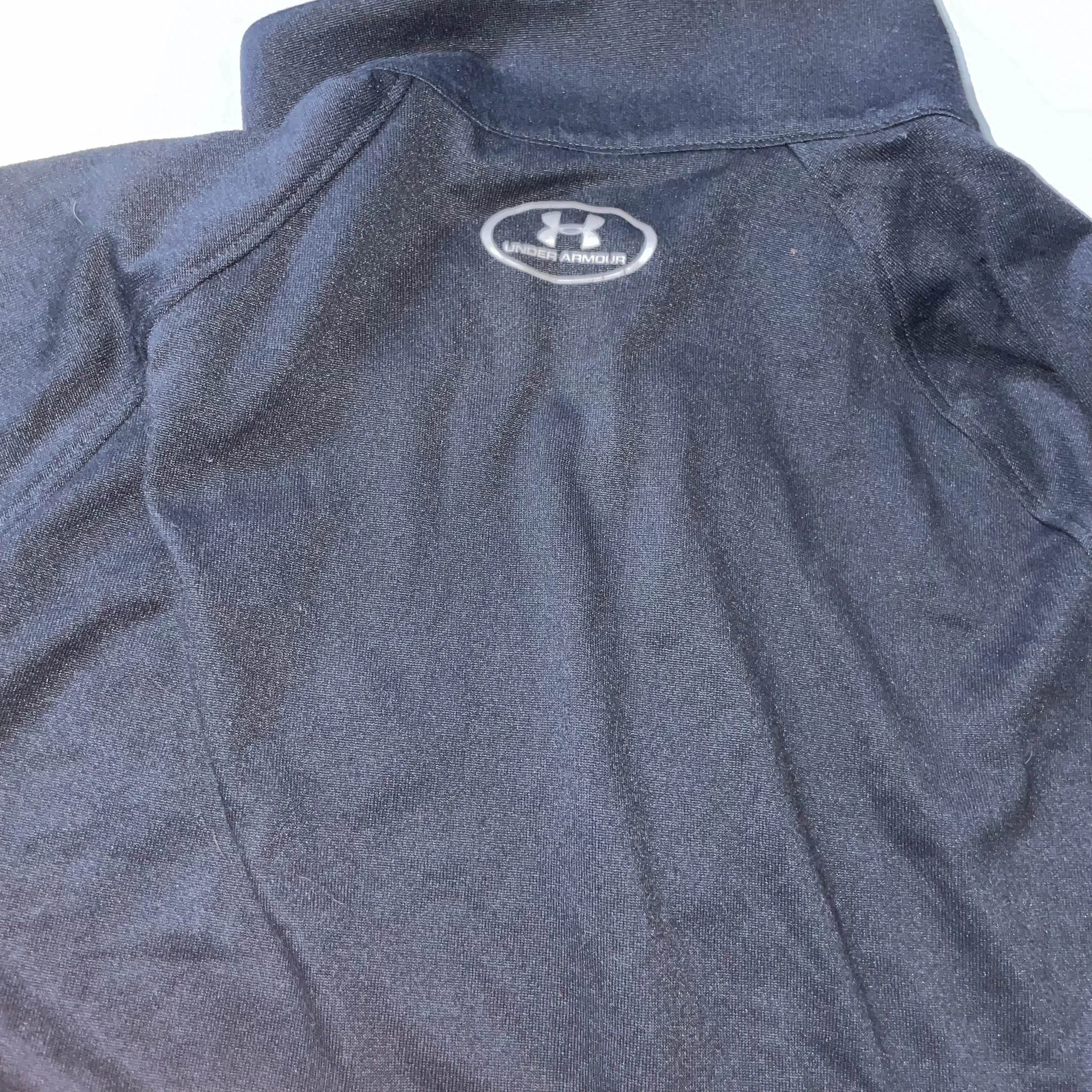 Vintage Black Under Armour Threadbone 1/2 zip high neck sweatshirt in S|SKU 3695