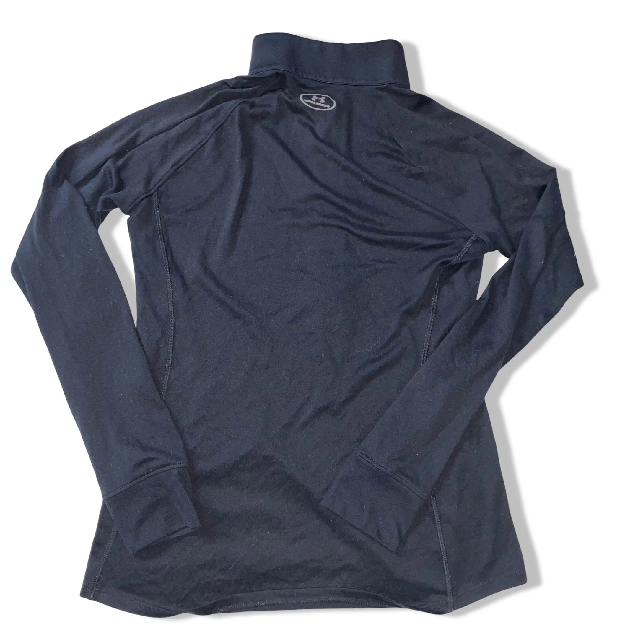 Vintage Black Under Armour Threadbone 1/2 zip high neck sweatshirt in S|SKU 3695
