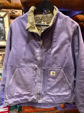 Vintage Lavender Sherpa Lined Carhartt, Womens Large