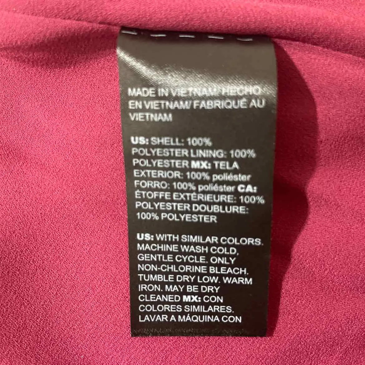 White House Black Market Size M Maroon Pink Boho Tunic Blouse