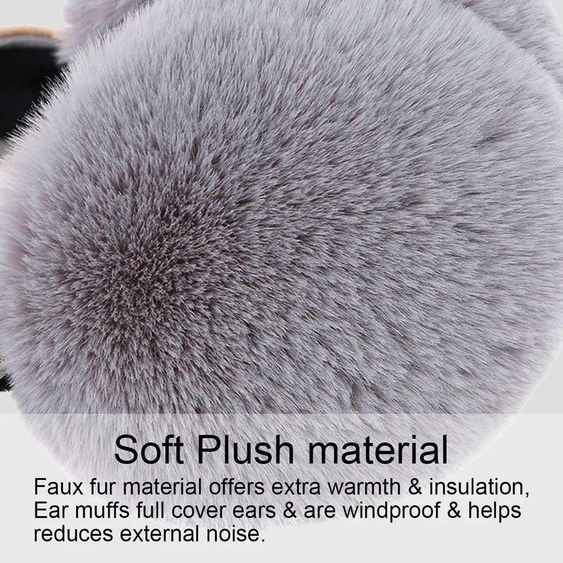 Women's Fur Fleece Winter Earmuffs Ear Warmers Fleece Bow