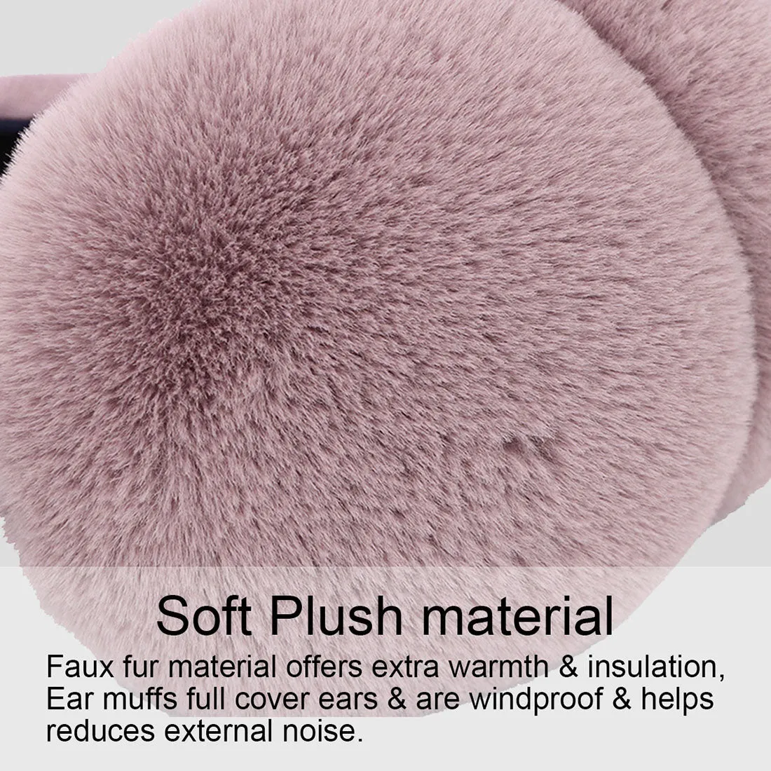 Women's Fur Fleece Winter Earmuffs Ear Warmers Fleece Bow