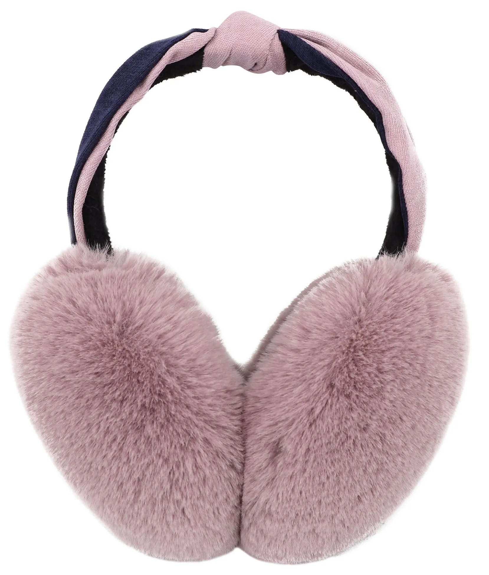 Women's Fur Fleece Winter Earmuffs Ear Warmers Fleece Bow