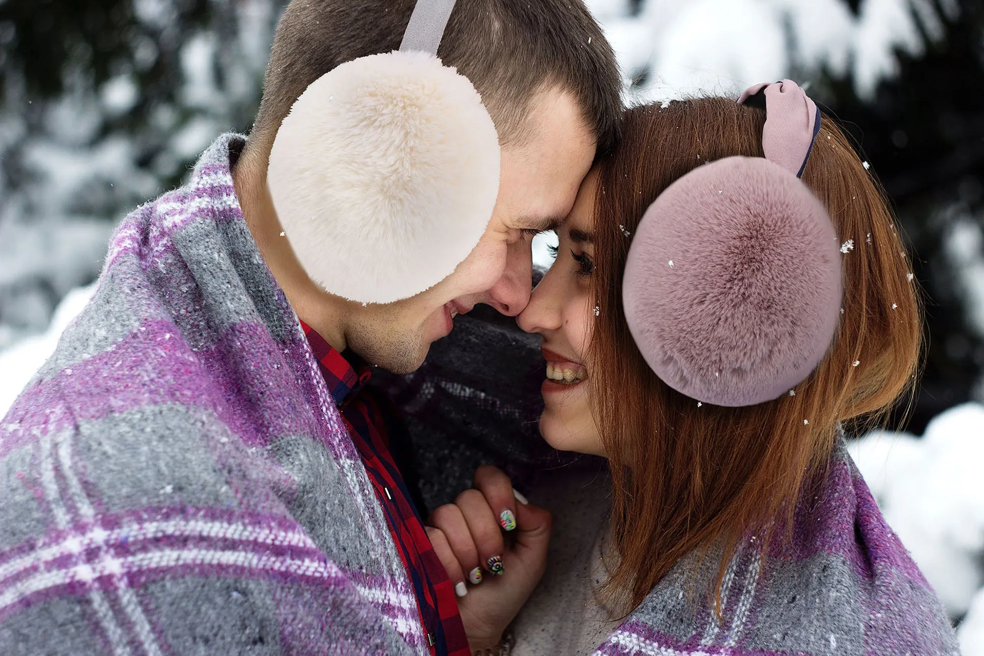 Women's Fur Fleece Winter Earmuffs Ear Warmers Fleece Bow