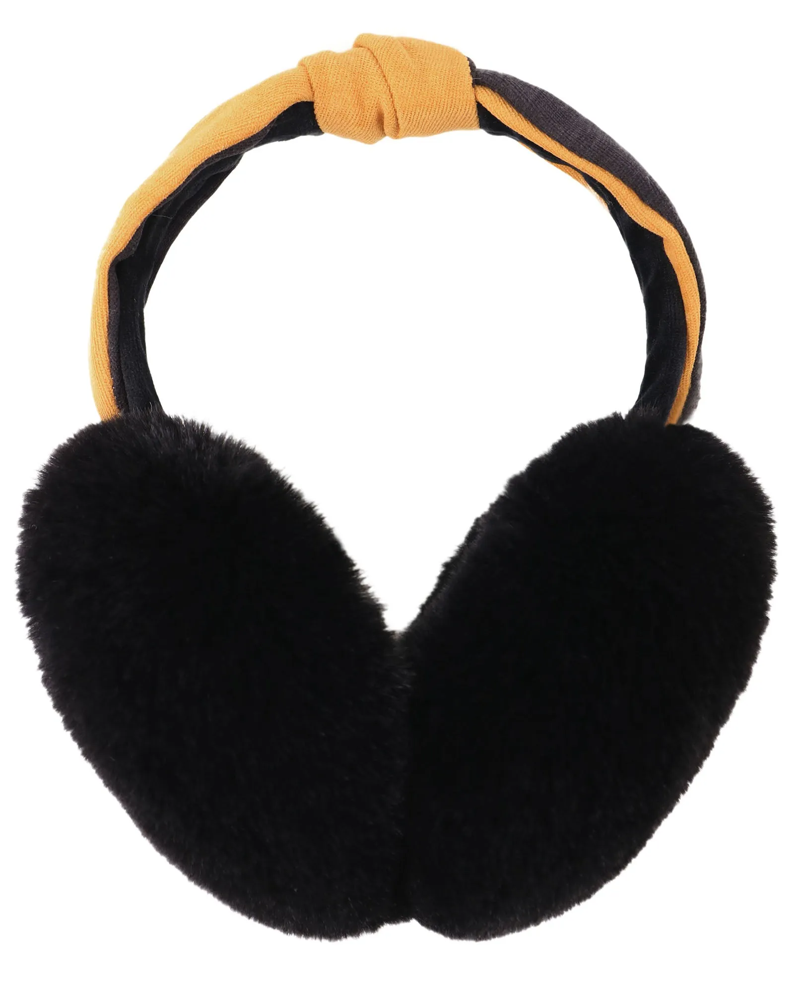 Women's Fur Fleece Winter Earmuffs Ear Warmers Fleece Bow