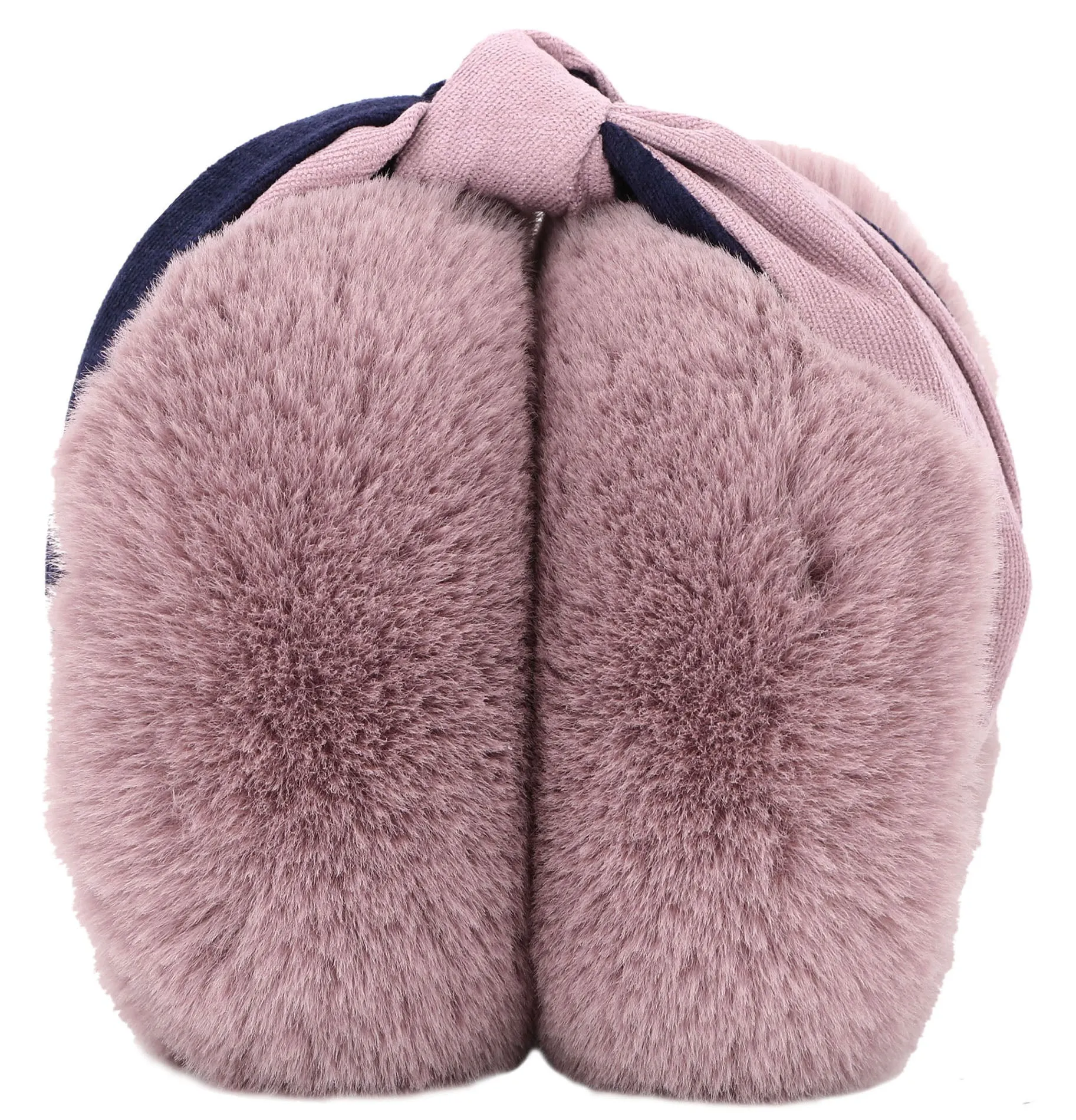 Women's Fur Fleece Winter Earmuffs Ear Warmers Fleece Bow