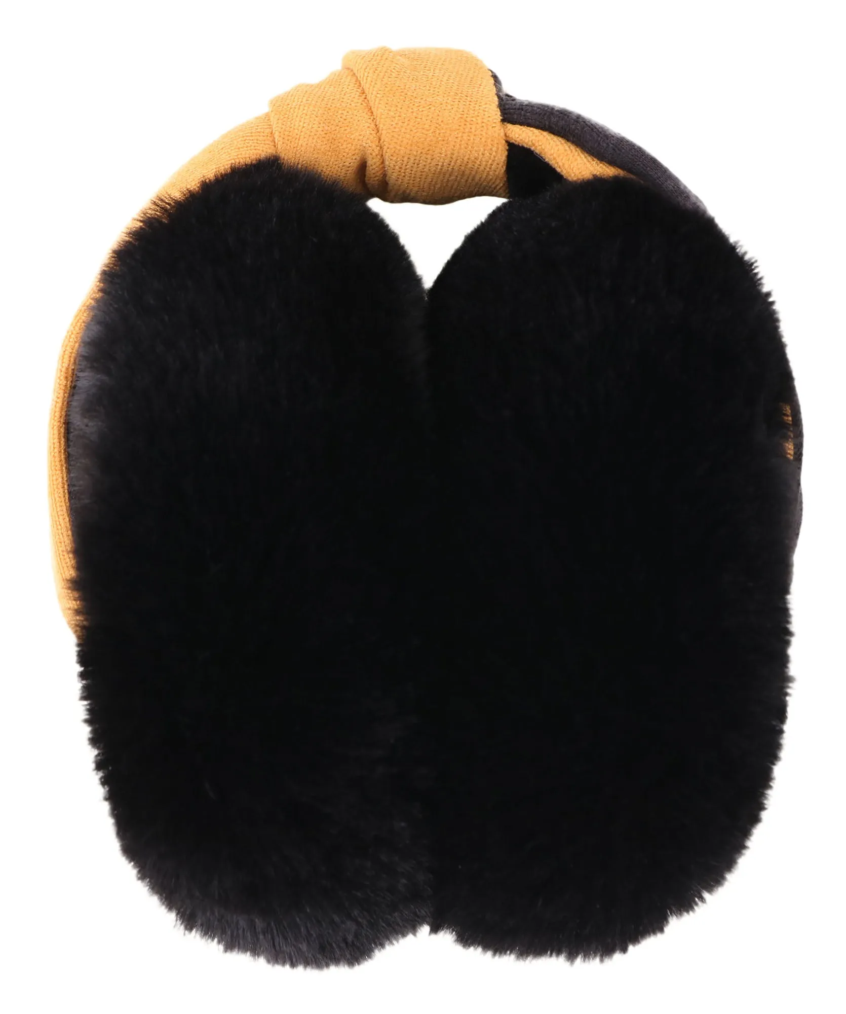 Women's Fur Fleece Winter Earmuffs Ear Warmers Fleece Bow