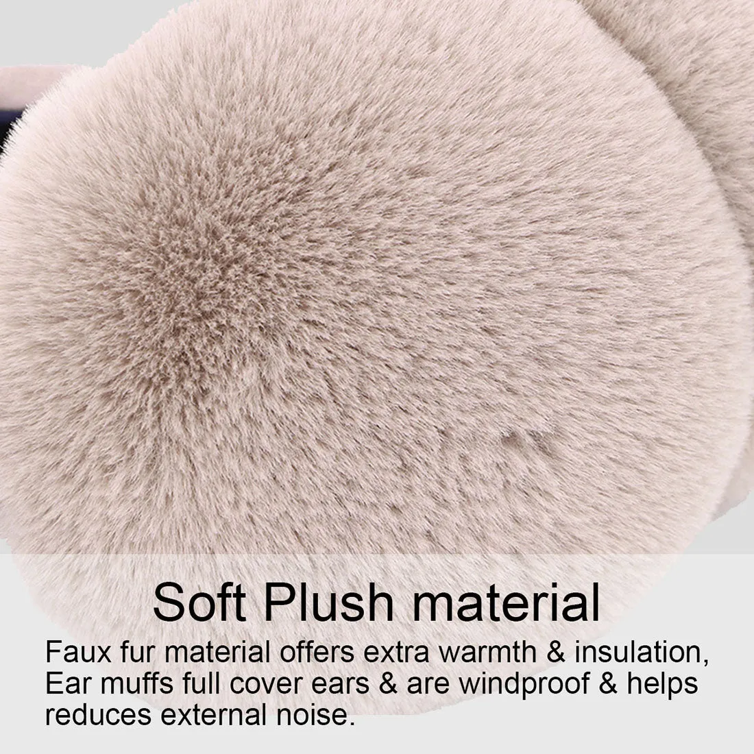Women's Fur Fleece Winter Earmuffs Ear Warmers Fleece Bow