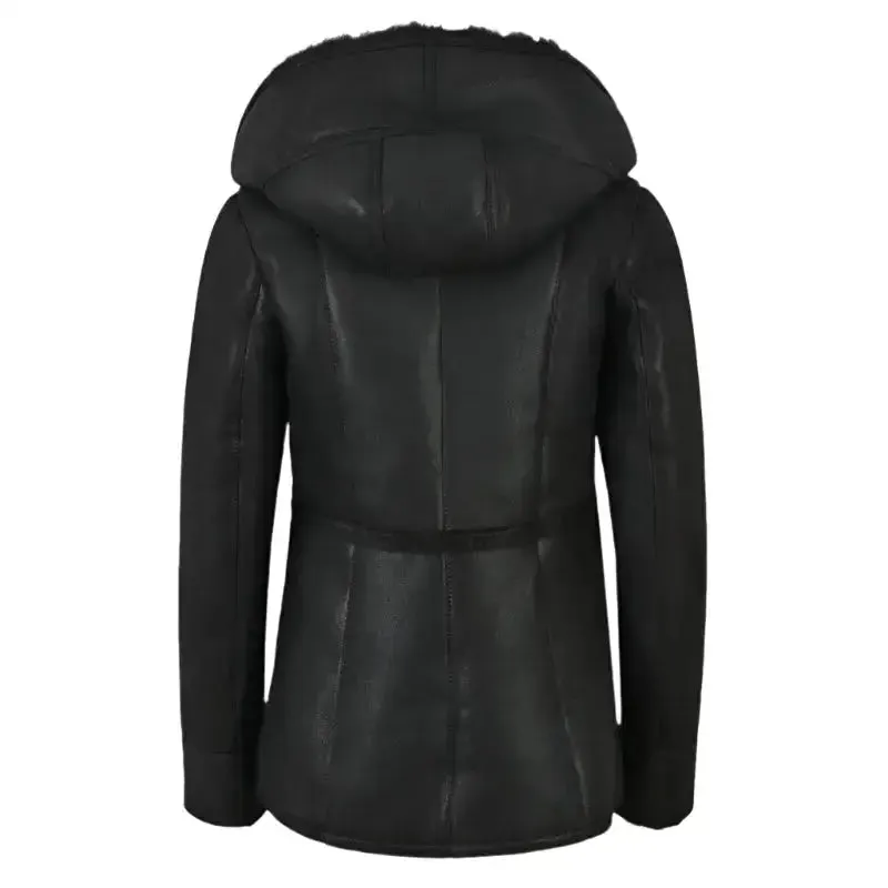 Women's Grey Shearling B3 Flying Sheepskin Jacket – Warm & Stylish