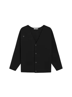 Womens Recycled Cashmere Cardigan—black