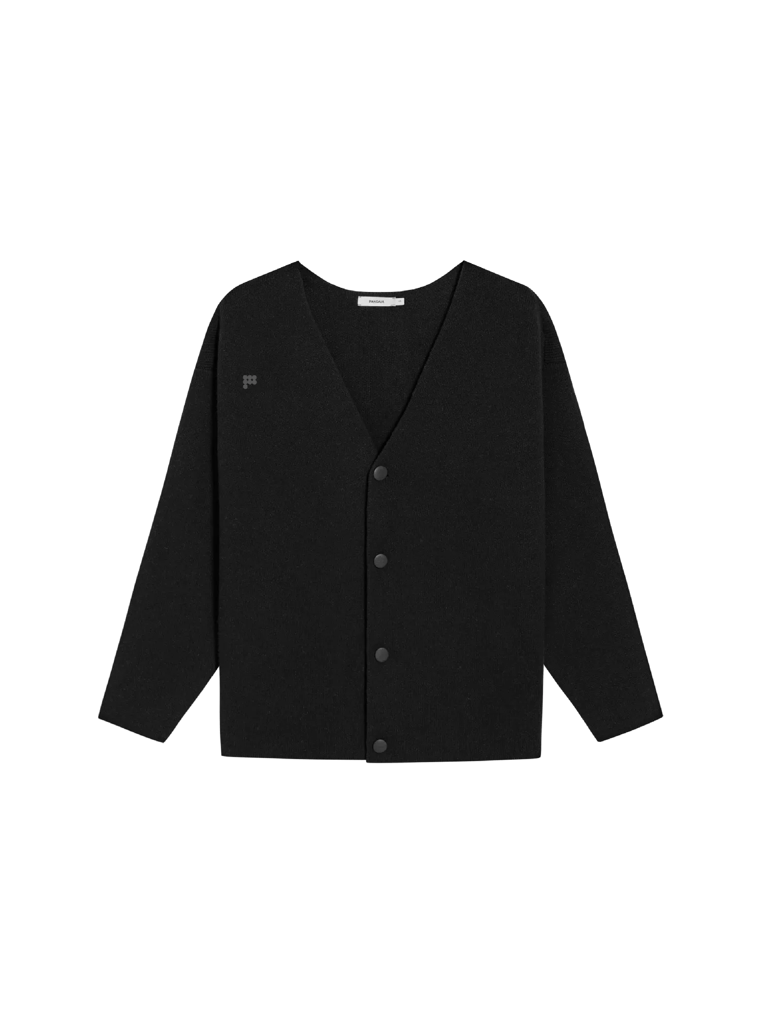 Womens Recycled Cashmere Cardigan—black