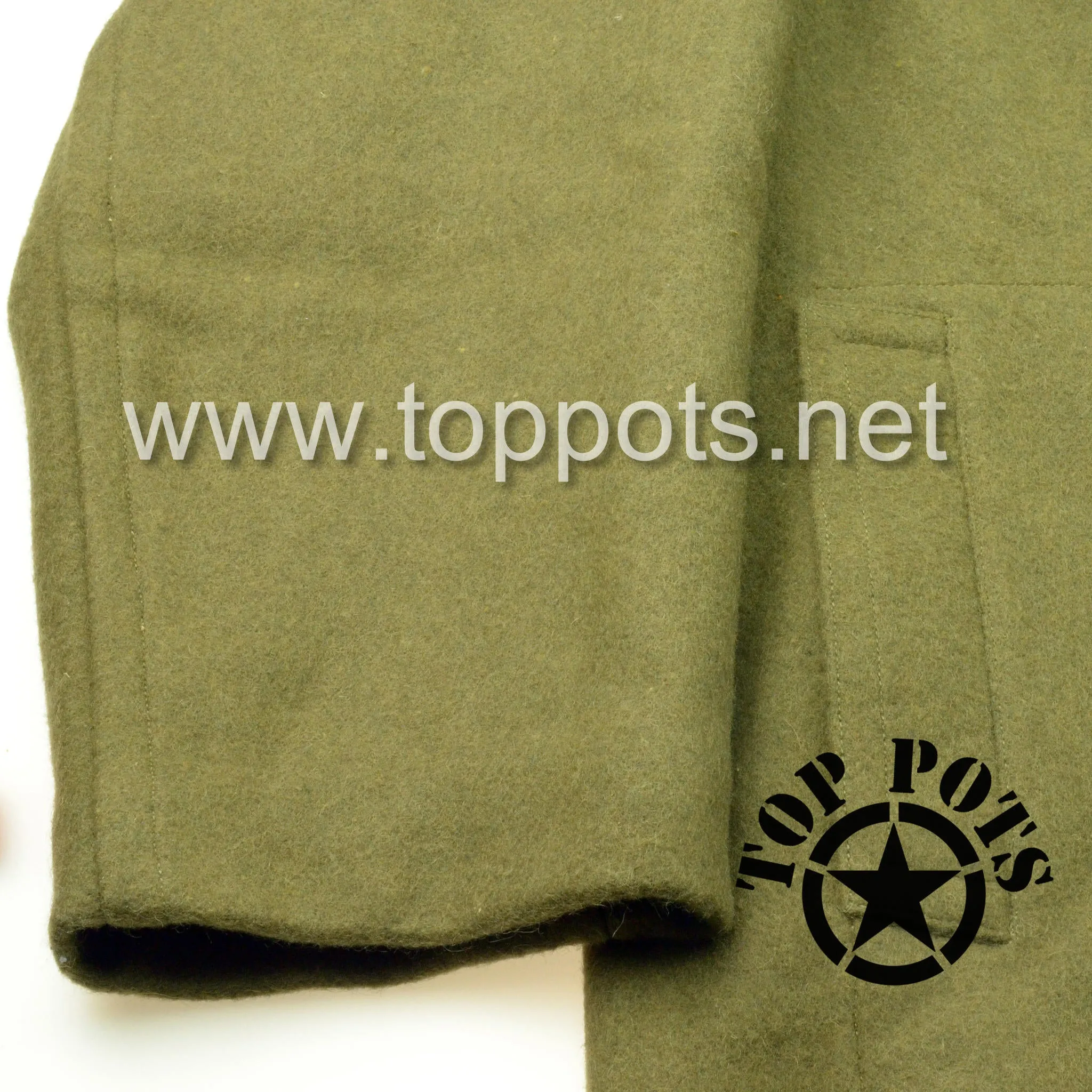 WWII US Army Reproduction M1939 Wool Enlisted Service Uniform Greatcoat Overcoat – Wool