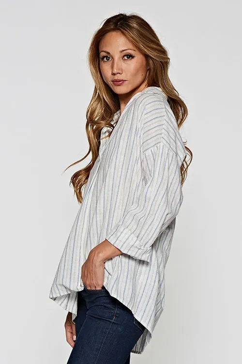 Yarn Dye Striped Tunic Top