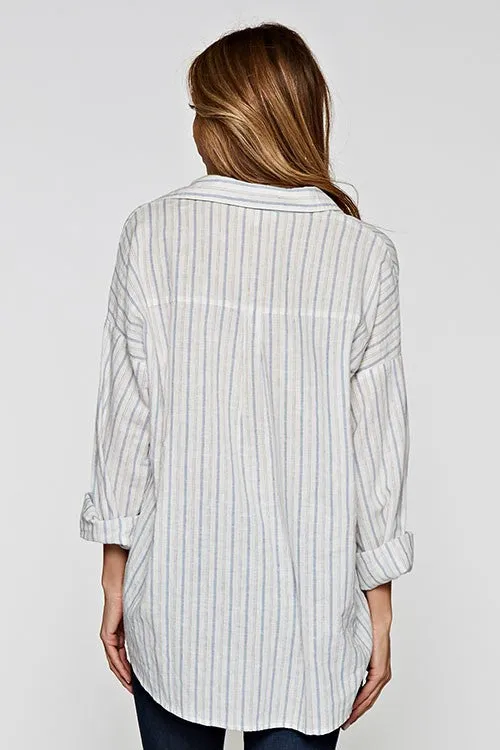 Yarn Dye Striped Tunic Top