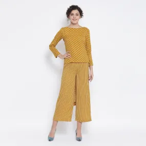 Yellow And White Polka Dot Tunic